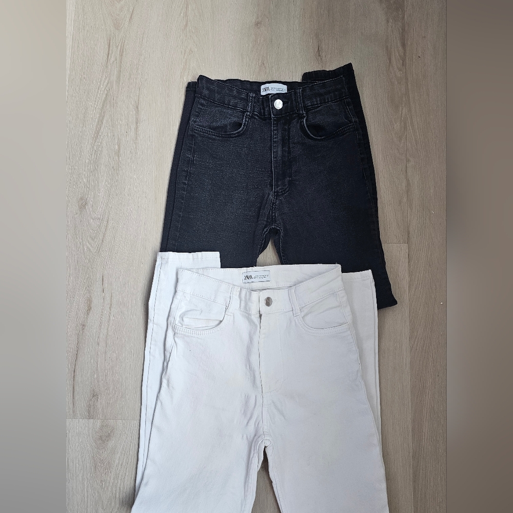 Zara Washed Black High-Rise Jeans
